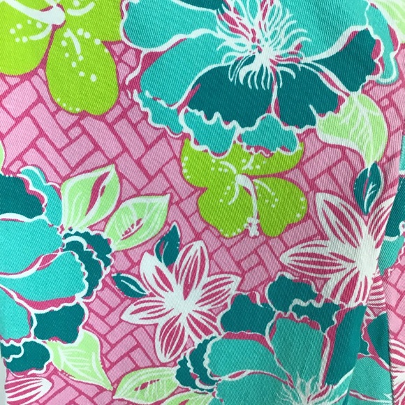 Lilly Pulitzer printed pink floral jeans in size 4 - Picture 5 of 7